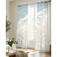 thumbnail image 5 of Blue Coastal Crabs Sheer Curtains 84 Inch Length 2 Panels Set for Living Room/Bedroom, Summer Beach Ocean Abstract Art Kitchen Curtains Grommet Semi-Sheer Curtains Drapes Window Treatments 52"x84"x2, 5 of 7