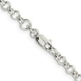 thumbnail image 3 of Sterling Silver 4mm Rolo Chain (24 X 4) Made In India qfc75-24, 3 of 5