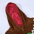thumbnail image 6 of VNKIDY Kids Christmas Family Matching Brown Gingerbread Man Onesie With Hood Long Sleeve Soft Jumpsuit For Holiday Celebrations Festive Homewear Stylish Onesie, 6 of 9