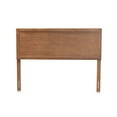 thumbnail image 2 of Alan Modern and Contemporary Transitional Ash Walnut Finished Wood King Size Headboard, 2 of 4