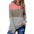 thumbnail image 4 of ONLYSHE Khaki Sweatshirts for Women Crewneck Casual Long Sleeve Shirts Pullover Tunic Tops, 4 of 7