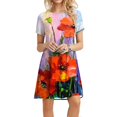 thumbnail image 2 of Vestido de verano para mujer, vestido informal con manga larga, vestido largo Fridja  qw1895, 2 of 6