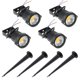 thumbnail image 4 of traje de lámpara solar 5W 4 Pack COB LED Lámpara de césped AC / DC 12V al aire libre decorativa luz del paisaje 500LM Super luminoso proyector de alta potencia para el jardín de pared Yard camino cáli Tomshine traje de lámpara solar, 4 of 7