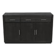 thumbnail image 3 of Fernious 3 Drawer 3 Door Sideboard in Dark Gray Finish on Mango Solid Wood, 3 of 6