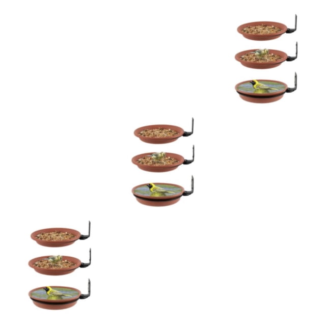 Yuarrent Alimentador de colibrí, bandeja de alimentación de plástico, cuenco de agua para exteriores, bebedero de pájaros montado en la Type1 NO1