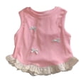thumbnail image 3 of Mnyotv Toddler Girls Summer Clothes Sleeveless Ruffle Hem Tank Tops with Bow Casual Crewneck T Shirts Size 6-12 Months, 3 of 7