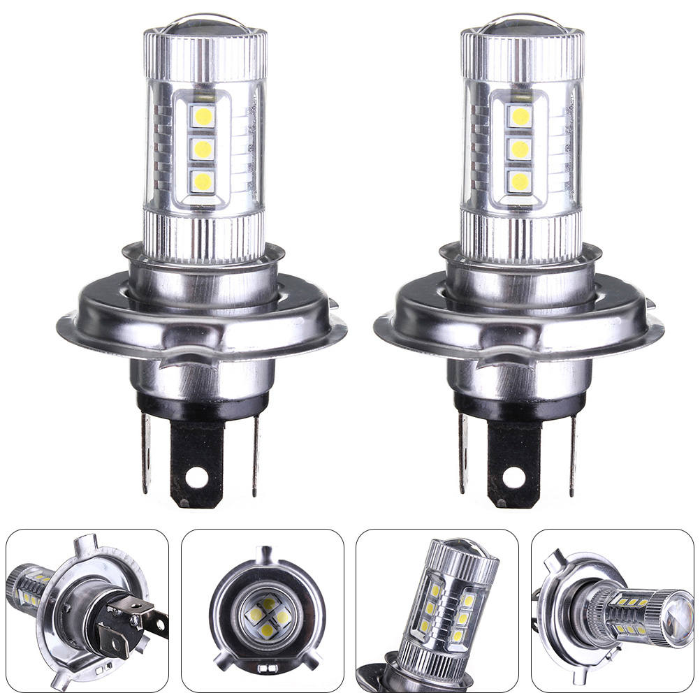 Vehicle light bulb 2pcs H4 80W Headlamp LED Vehicle Headlight Fog Lamp