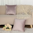 thumbnail image 3 of BalsaCircle 2 Solid Mauve 18" Decorations Throw Pillow Covers Square Velvet Cushion Cases Living Room, 3 of 8