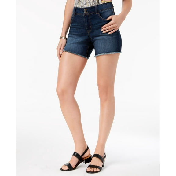 Style & Co Women's Frayed Hem Denim Shorts Monty Size 16