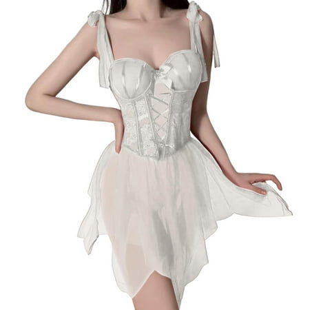 Women s Nightgown Womens Babydoll Dress White Dresses For Women Sexy Lace Lingerie Sexy Womens Lingerie
