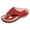 Red, variant on ZTTD Fashion Women Summer Solid Wedges Breathable Slip On Open Toe Sandals Comfortable Beach Shoes Slippers Beige