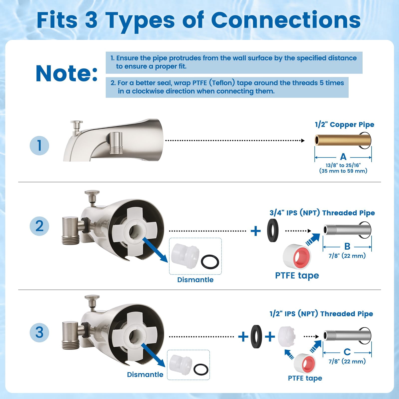 Bathtub Faucet with Filtered Handheld Shower Head Brushed Nickel 6 Spray Modes 79" Hose