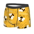 thumbnail image 2 of Balery Cute Bee Butterfly Yelllow Men's Boxer Briefs, Soft and Breathable Cotton Underwear with nylon Waistband-X-Large, 2 of 9