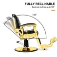 thumbnail image 3 of Vintage All Purpose Hydraulic Barber Chair Heavy Duty Salon Spa Beauty Hair Styling Equipment(Black+Gold), 3 of 20