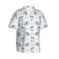 thumbnail image 2 of Balery Music Shark Print Men's Hawaiian Shirts Short Sleeve Beach Shirt Relaxed Fit Vacation Button Down Shirts-XX-Large, 2 of 9