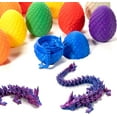 thumbnail image 5 of EROCK 3D Printed Dragon in Egg, Full Articulated Dragon Crystal Dragon with Dragon Egg, Home Office Decor Executive Desk Toys, Adults Fidget Toys for Autism/ADHD (Laser Purple, 12"), 5 of 6
