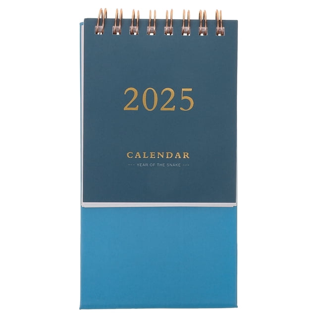 Miangastore Mini Calendrier de Bureau 2024-2025 Calendrier de Table Calendrier à Spirale Décoration