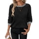 thumbnail image 2 of Camisas de Larga para Mujer, Suéteres, Conjuntos de Otoño, Bloques de Color, Ropa de Invierno, Elegantes, Informales, Suaves. Negro L, 2 of 7