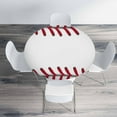 thumbnail image 4 of Baseball Texture Round Tablecloth Sport Circle Waterproof Oil-Proof Table Cover Table Cloth for Indoor Dining, Outdoor Picnic Parties, Camping,Fits for Table 40-44" Inches, 4 of 4