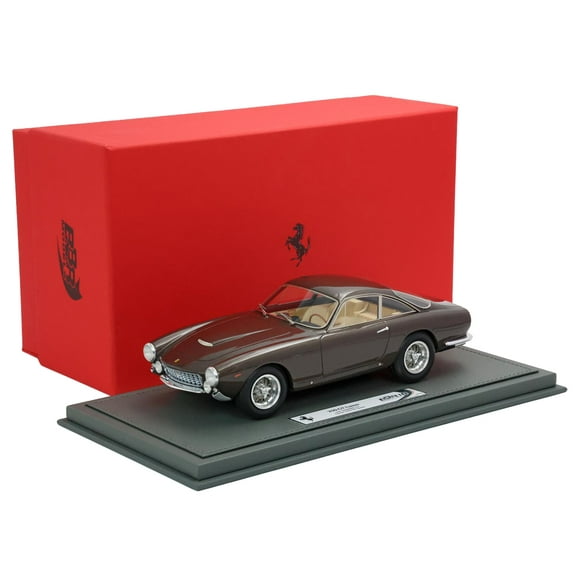 Ferrari 250 GT Lusso Brown Metallic "S/N 4891 GT Steve McQueen" With Display Case Limited Ed 1/18 Diecast Model Car by BBR