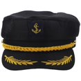 thumbnail image 2 of 1pc Sea Captain's Hat Embroidered Navy Cosplay Adult Captain Hat Manian Style For Adults (black), 2 of 4