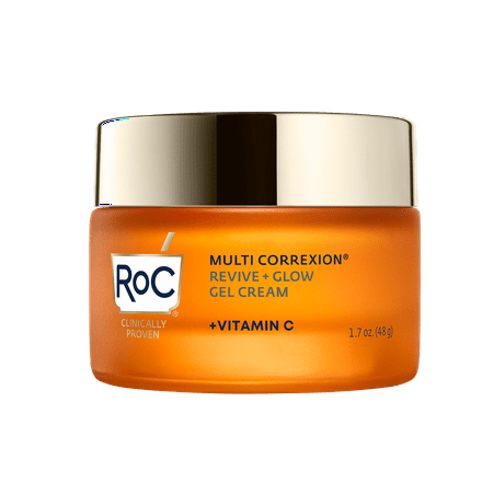 RoC Multi Correxion Revive + Glow Gel Cream Moisturizer with Vitamin C, Oil-Free, 1.7 fl oz