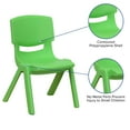 thumbnail image 6 of Flash Furniture Kids Plastic Stacking Chair (4 Pack), Green, 6 of 14