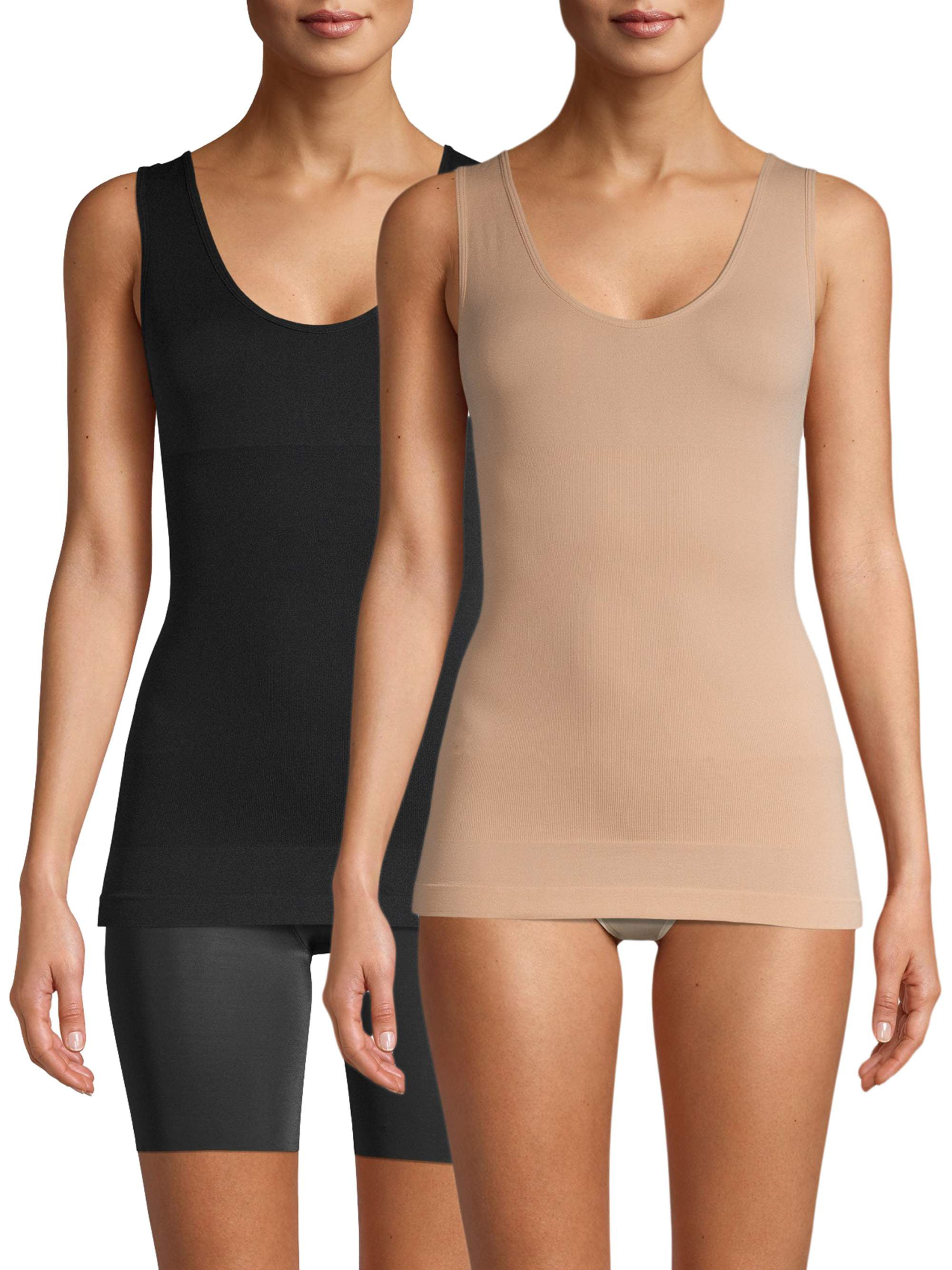 Real Comfort Lucy 2-Pack Seamless Basic Shaping Camisole Tank - Walmart.com