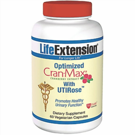 Life Extension - Optimized Cran-Max Cranberry Extract with UTIRose - 60 Vegetarian Capsules