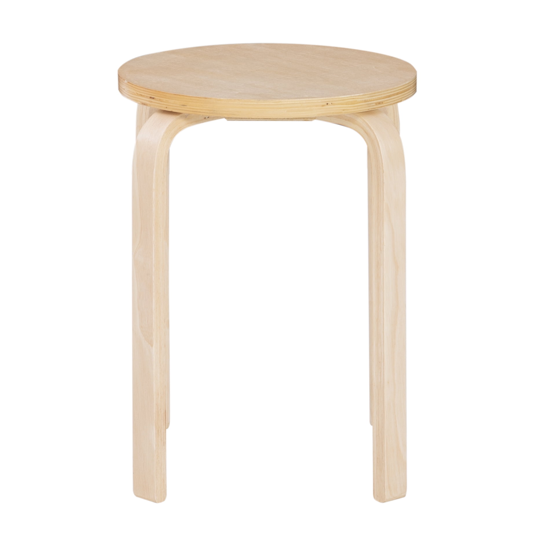 Linon Mayflower 18" Backless Stacking Stools, Set of 4, Natural