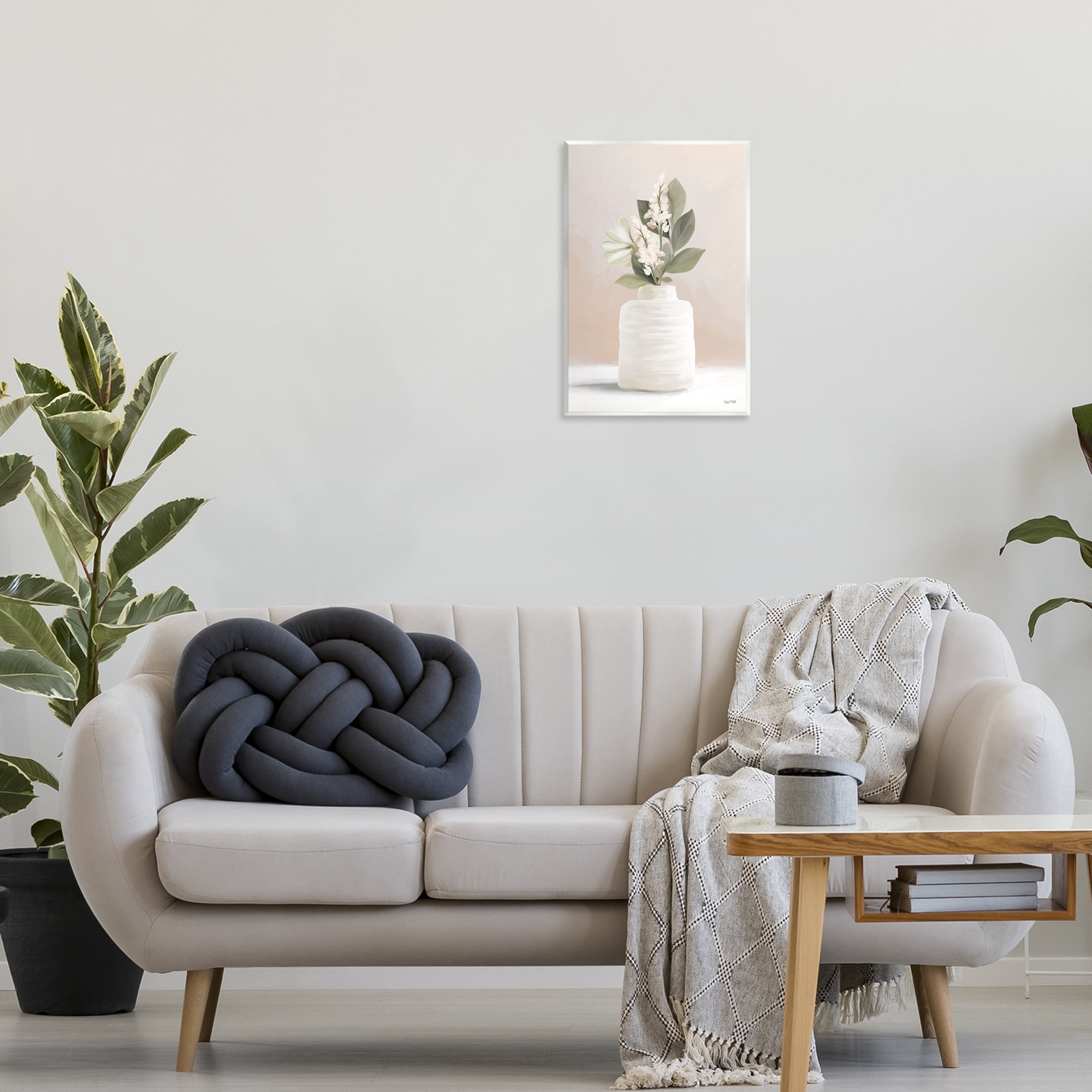 Stupell Industries Simple Potted Herb Botanical & Floral Painting Unframed Art Print Wall Art, 13 x 19