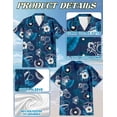 thumbnail image 6 of Police Back the Blue Tropical Hawaiian Shirt, Law Enforcement Theme Button Down Shirt for Adults or Dogs, Cuban Collar, Short Sleeve Polyester Summer Shirt, 6 of 8