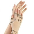 thumbnail image 1 of DEBGFS 1 Paire Gants de Compression Thérapeutiques Magnétiques Sans Doigts Mitaines de Thérapie, Kaki, 1 of 2