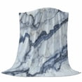 thumbnail image 6 of Blue Marble Blanket Soft Cozy Warm Throw Blanket for Couch, Plush Fuzzy Flannel Fleece Blankets for Sofa, Modern Abstract Ink Painted Aesthetics Bed Blankets Lightweight Gifts for Women, 50"x60", 6 of 9