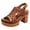 Brown, variant on Women's Platform Gladiator Dressy Sandals 2026 Trendy Casual Flower Hollow out Leather Chunky Block Slingback High Heels Beach Boho Walking Summer Dress Shoes for Ladies Black Size 9.5