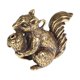 thumbnail image 1 of Estatuilla de ardilla de latón, adorno de ardilla, regalo coleccionable, llavero colgante, estatua de Animal, miniescultura para escritorio,, 1 of 9