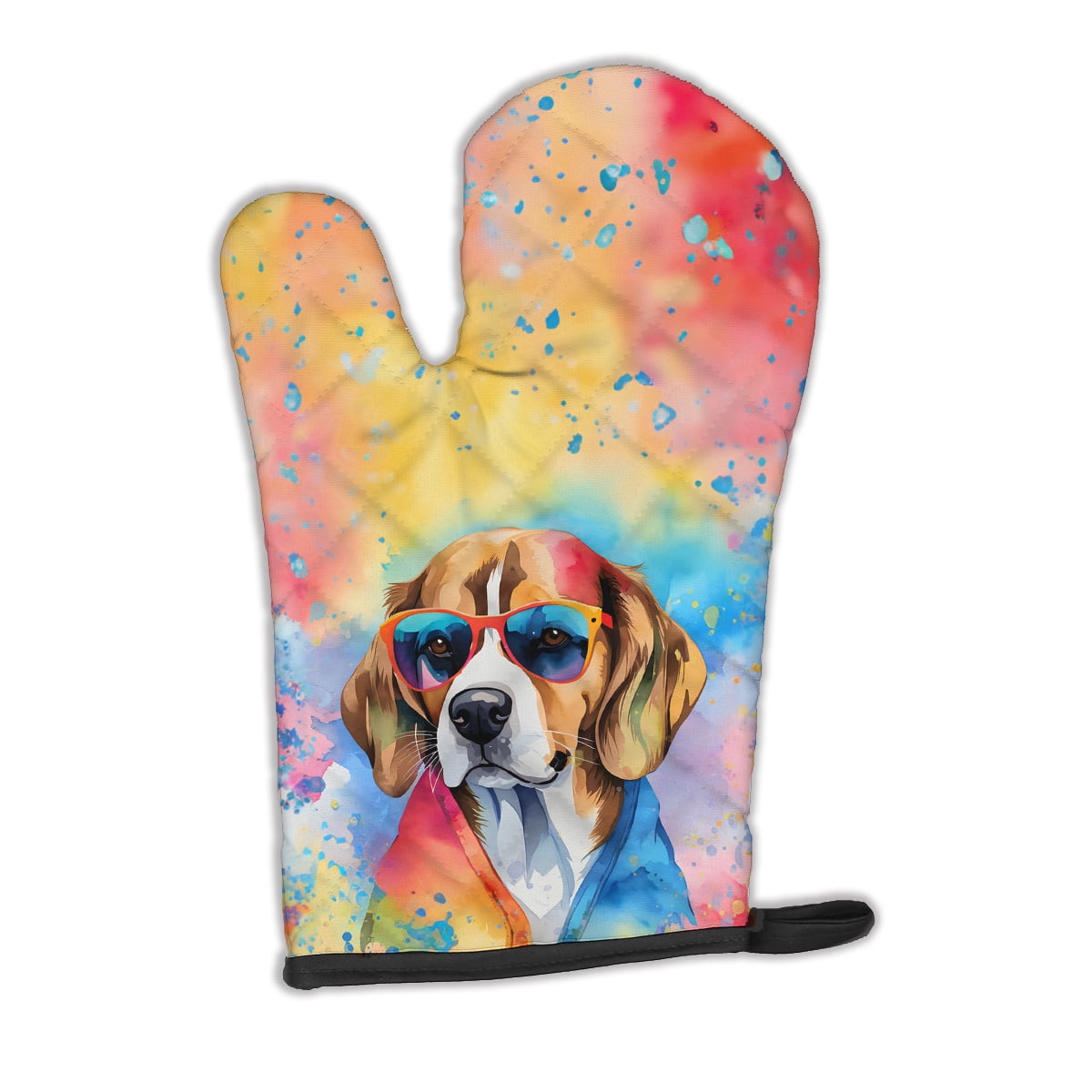 Dachshund Hippie Dawg Oven Mitt 8.5 in x 12 in