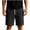 Black, variant on Erwazi Mens Shorts Solid Waffle Drawstring Waist Side Split Lightweight Summer Walking Outdoor Activities Shorts with Pocket