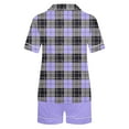 thumbnail image 4 of Conjunto de Verano para las Mujeres, Estampado Cuello de Manga Corta Y Pantalones Cortos, Moda Casual de Dos Piezas, 4 of 8