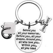 Infinity Collection Graduation Keychain, Behind You All Your Memories, Before You All Your Dreams Jewelry, Graduation Gifts for Graduates