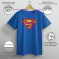 thumbnail image 3 of Boy's Superman Classic Logo  Graphic Tee Royal Blue Medium, 3 of 10