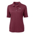 thumbnail image 2 of Women's Cutter & Buck Maroon North Carolina Central Eagles Virtue Eco Pique Recycled Polo, 2 of 3