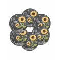 thumbnail image 7 of 15 Inch Round Placemats Set of 6, You Are My Sunshine Non Slip Heat Insulation PP Table Mats, Yellow Sunflowers Cute Bees Heart Dark Gray Washable Place Mats for Kitchen Dining Party Table Decor, 7 of 7