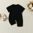 thumbnail image 4 of Darzheoy Toddler Baby Rompers Comfortable Girls Boys Round Neck Thin Short Sleeve Jumpsuits Embroidery Solid Color Graphic Spring Summer Printed Pajamas Clothes ,Size 0-12 Months, 4 of 8