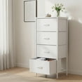 thumbnail image 7 of CONCETTA 4 Drawer Dresser, Wide Chest Drawers Nightstand Storage Tower Storage Fabric Dresser With Wood Top for Living Room, Bedroom, Closet, White, 7 of 7