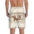 thumbnail image 3 of Bixox Men's Western Desert Cowboys1 printed lightweight casual shorts, soft sleep shorts with pockets., 3 of 7