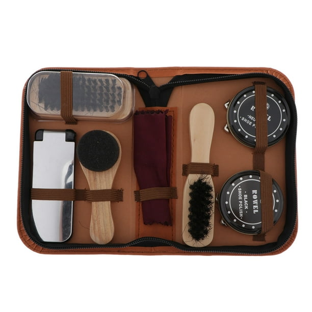 Kit De Cuidado De Limpiabotas Juego De Cepillos Para Pulir Zapatos Para Botas De Cuero Cuidado Diario SM SunniMix Kits de cuidado de lustrado de zapatos