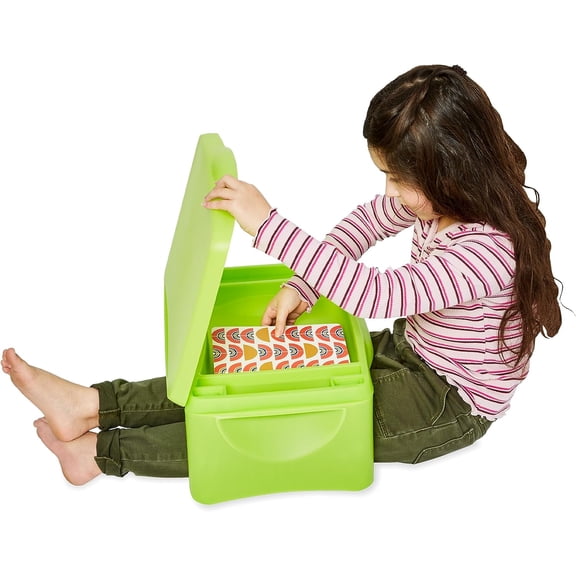 Foldable Lap Desk for Kids with Storage - Ideal Floor Desk for Drawing, Studying, Portable Folding Travel Lap Table, Versatile Bed Desk & Lap Tray, Green