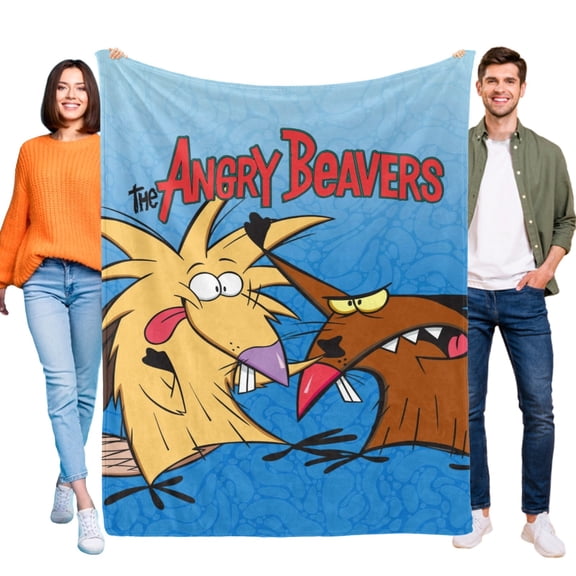 The Angry Beavers Throw Blanket Gifts for Fans Lover Girls Boys Women Present Hoodie Him Bed 60"x80"