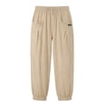 thumbnail image 4 of DHFJKG Tapered Linen Pants Women High Waisted Casual Drawstring Loose Fit Summer Harem Ankle-Tied Pants Soft Trousers, 4 of 4